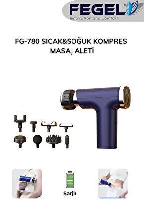 FG-780 Ultra Profesyonel Sporcu Sıcak & Soğuk Masaj Tabancası 8 Başlıklı
