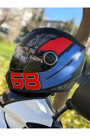 Rsv-helmet Fullface Kask Renkli Vizörlü