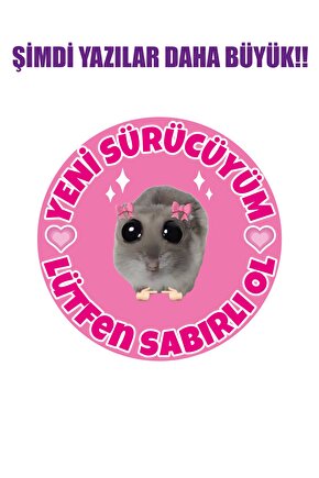 Acemi Sürücü Yeni Sürücü 16x16 Cm Su Geçirmez Yüksek Çözünürlüklü Sticker Araba Motor Sticker