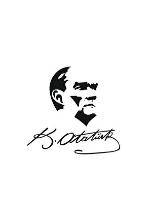 Atatürk araba stickerı 30x27cm