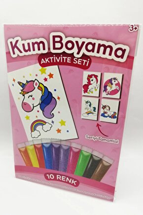 Parıltılı Unicorn | Unicornlar Kum Boyama Aktivite Seti Tekli Paket