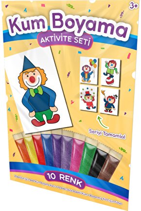 Sevimli Palyaço | Palyaçolar Kum Boyama Aktivite Seti Tekli Paket