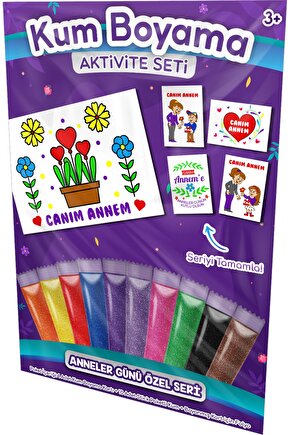 Renkli Çiçekler | Anneler Günü Özel Kum Boyama Aktivite Seti Tekli Paket