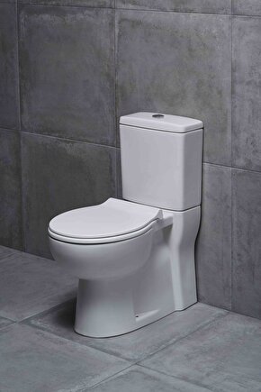 Likya Duvara Sıfır Klozet Set ( Klozet + Rezervuar + Klozet Kapağı + İç Takım + Flex + Körük )