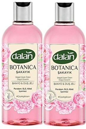 Botanica Doğal Çiçek Özleri Doğal Gliserin Duş Jeli Şakayık Kokulu 2 Adet X 500 Ml