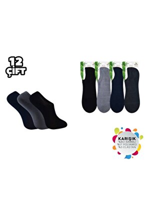 ADG Dikişsiz Erkek Bambu Sneaker Çorap 12li