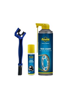 500 ML Tech-chain zincir yağ & 75 ML kask temizleme & Fırça