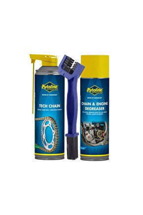 PUTOLİNE ZİNCİR BAKIM SET-2 TECH CHAİN & CHAİN ENGİNE & TEMİZLEME FIRÇASI