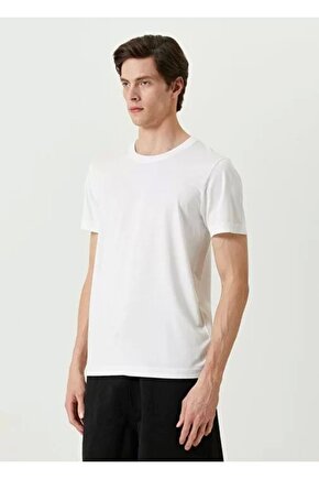Unisex Basic Bisiklet Yaka Regular T-Shirt - Beyaz