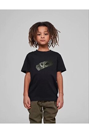 Çocuk Unisex Baskılı T-Shirt - Siyah