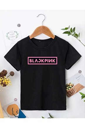 Kız Çocuk Bisiklet Yaka Baskılı T-shirt - Siyah