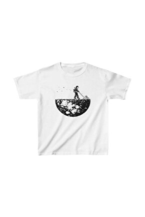 Unisex Çocuk Baskılı T-Shirt - Beyaz