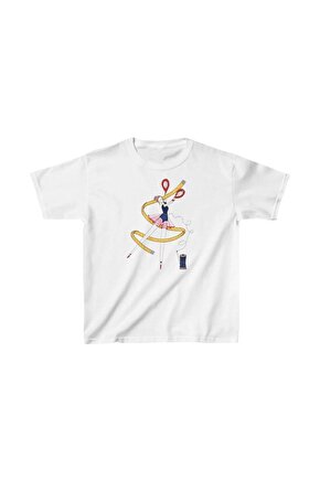 Unisex Çocuk Baskılı T-Shirt - Beyaz