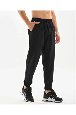 Unisex Lastik Paçalı Eşofman Altı - Siyah