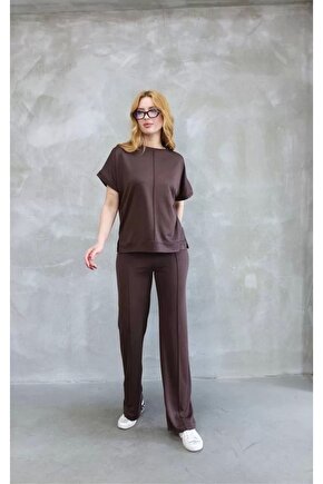 201 Penye Compack Sarj %1 Baskılı Oversize Bisiklet Yaka Kısa Kol Yazlık T-shirt - Beyaz