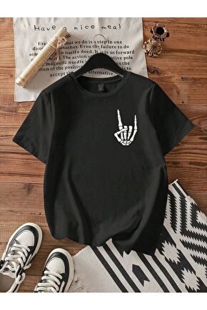 Erkek Baskılı Oversize T-shirt - Siyah