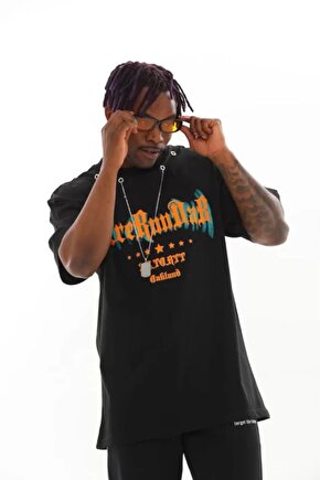 Moda Shop & Butik Unisex Oversize Kolye Dahil T-shirt - Siyah