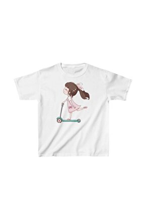 Unisex Çocuk Baskılı T-Shirt - Beyaz