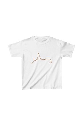 Unisex Çocuk Baskılı T-Shirt - Beyaz