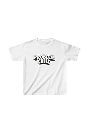 Unisex Çocuk Baskılı T-Shirt - Beyaz