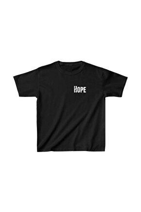 Unisex Çocuk Baskılı T-Shirt - Siyah