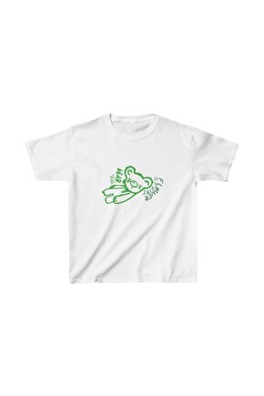 Unisex Çocuk Baskılı T-Shirt - Beyaz
