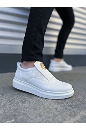 JY161 Hippo Bağcıksız Cilt Erkek Günlük Sneaker Ayakkabı CBT - Beyaz