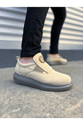 JY161 Hippo Bağcıksız Süet Erkek Günlük Sneaker Ayakkabı SGT - Bej