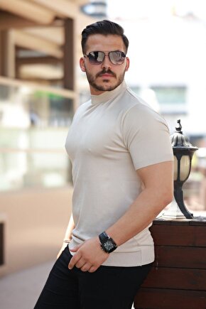 Moda Shop & Butik Erkek Yarım Balıkçı Yaka Kısa Kollu Tişört