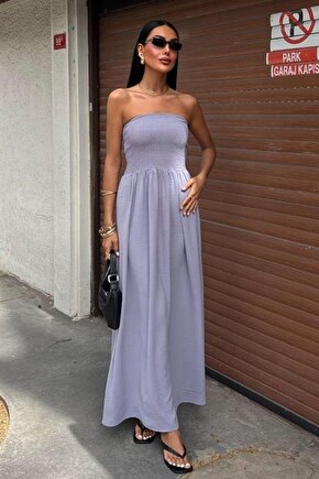Moda Shop & Butik Göğsü Gipeli Straplez Elbise 2878