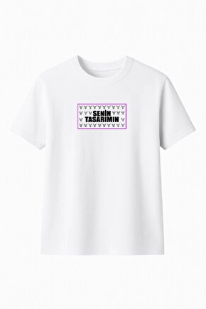 Çocuk Ön Sizin Tasarımınız Basic Tshirt - Beyaz