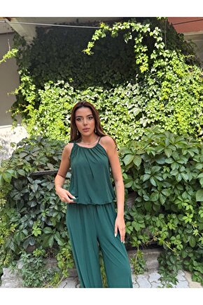 Equri Kadın Omuz Askılı Döküm Detay Salaş Sandy Bluz