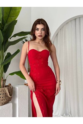 Stor Gül Detaylı Elbise