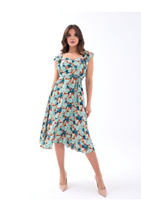 Moda Shop & Butik 5370 Elbise-yeşil