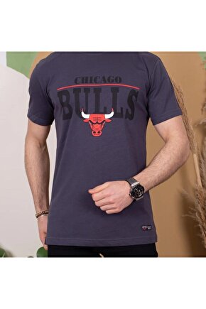 Erkek Kısa Kollu Chicago Bulls Baskılı Tişört