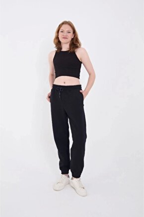 Üç İplik Basic astikli Eşofman Pantolon acivert