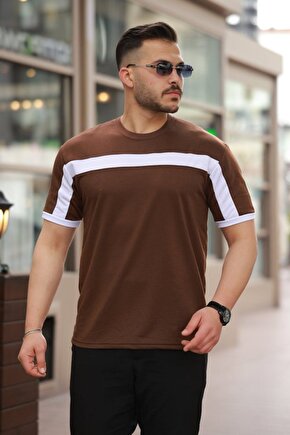 Myterrax Erkek Şerit Detaylı Kısa Kollu T-shirt