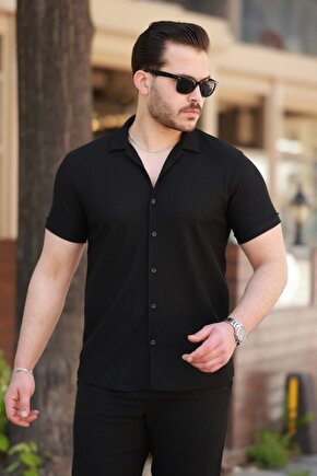 Kadın Kısa Kollu Yakası Açık Katlı Bürümcük Balon Elbise