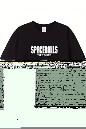 Baskılı Oversize Bisiklet Yaka T-shirt - Siyah