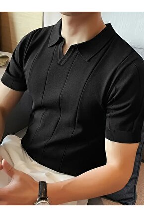 Moda Shop & Butik Erkek Kısa Kollu Polo Yakalı Triko Tshirt