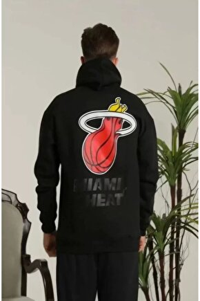 Gelirr Unisex Kapşonlu Baskılı Sweetshirt - Siyah