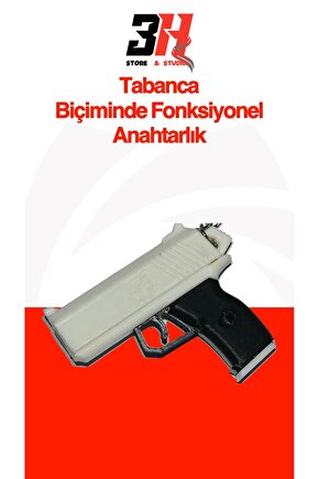 Tabanca Anahtarlık Fonksiyonel Boncuk Atan Silah Şeklinde Oyuncak Anahtarlık
