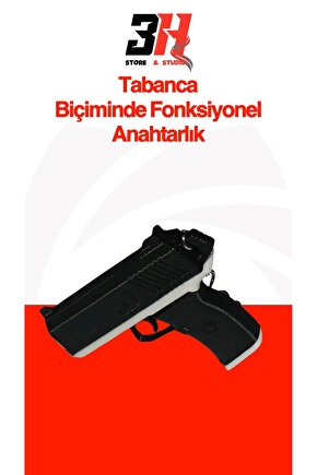 Tabanca Anahtarlık Fonksiyonel Boncuk Atan Silah Şeklinde Oyuncak Anahtarlık