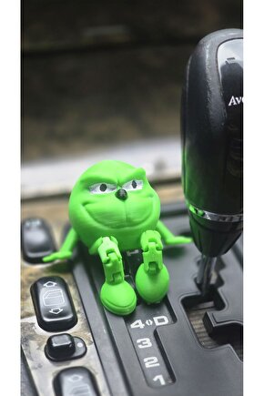 Sevimli Hareketli Yeşil Grinch Araba Süsü Torpido Süsü Oyuncak