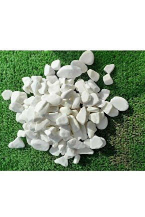 Beyaz Dolomit Taş 25 Kg 1-2 Cm Dere Çakıl Taşı Bahçe Peyzaj Süs Taşı Saksı Teraryum Akvaryum Taş