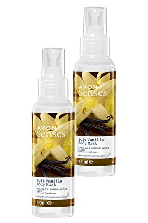Soft Vanilla Vanilya ve Sandal Ağacı Kokulu Vücut Spreyi 100 Ml. İkili Set
