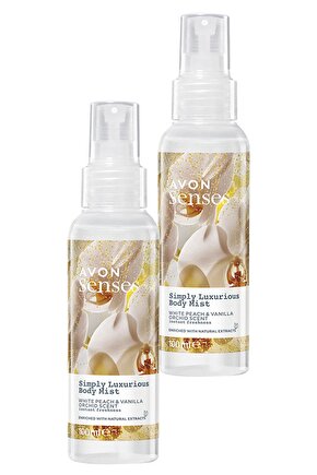 Simply Luxurious Beyaz Şeftali ve Vanilya Orkide Kokulu Vücut Spreyi 100 Ml. İkili Set