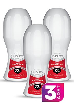 On Duty Max Protection Antiperspirant Kadın Roll-On Deodorant 50ml - 3lü Paket