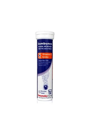 Sambuneks Kara Mürver Vitamin C Çinko Efervesan Tablet 20 Tablet