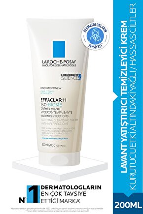 Effaclar H Isobiome Kurutucu Bakım Alan Ciltlere Özel Lavant Temizleyici Krem 200ml
